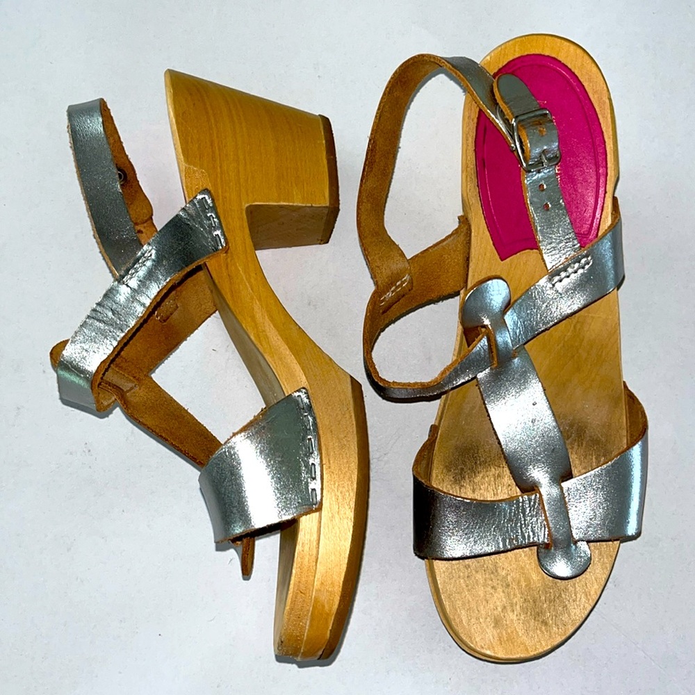 Swedish Hasbeens silver sandals